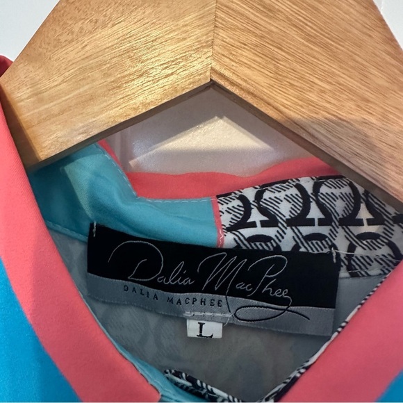 Dalia Macphee Knee Length Dress Floral Colorful Feminine Blue Boho Size Large - Picture 5 of 7